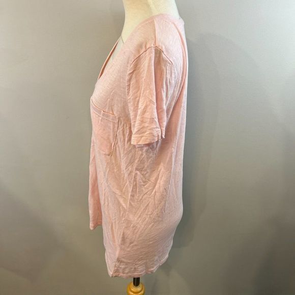 NWOT CASLON Rounded V-Neck T-Shirt in Pink Chintz (M)‎ - Picture 5 of 10